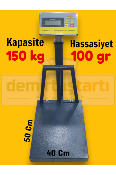 Demirtaş Tartı 150 Kg Kapasiteli 100 Gr Hassasiyet Tartım Baskülü Terazi Akül...