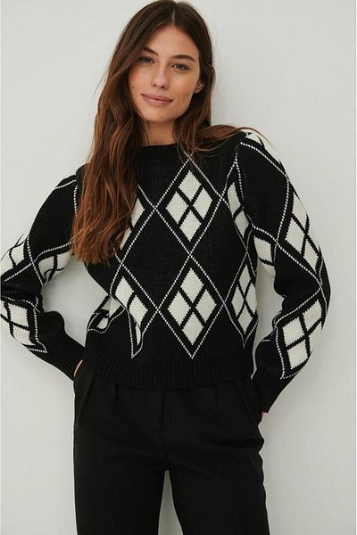 BE CHİC Pulover tricotat PREMIUM PENTRU FEMEI, GÂT CREW, PADELE OVERSIZE, CU MODEL PADELE WM3314