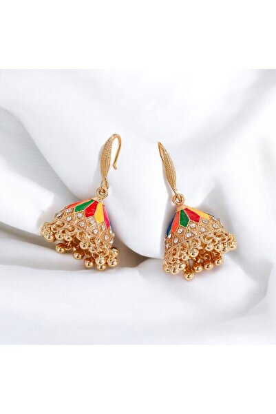 Nilsu Jewellery Accessory Colorful Enamel Pearl Detailed Dangle Earrings