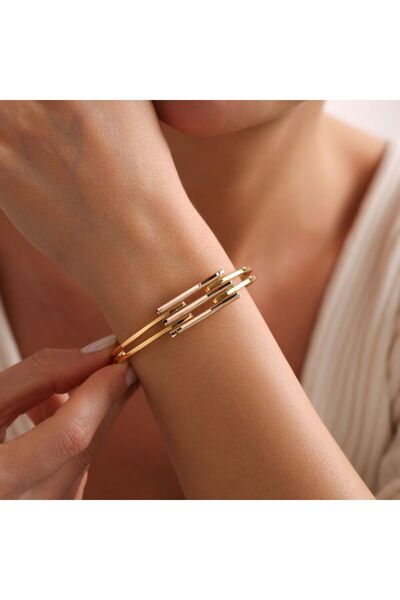 Sembol Gold Ajda Kaburga Kelepçe Üç Sıra YENİ