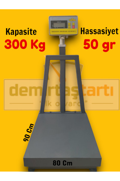 Demirtaş Tartı 80x90 cm 300 Kg Baskül- 50 gr hassasiyetli  Terazi Kantar Kalı...
