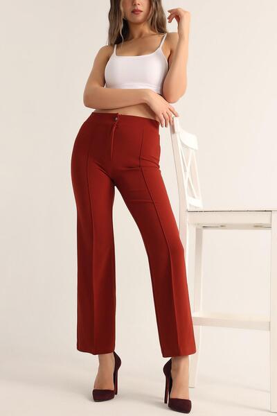 VıoShıne Pantaloni de damă cu talie înaltă - picior evazat cu iarbă