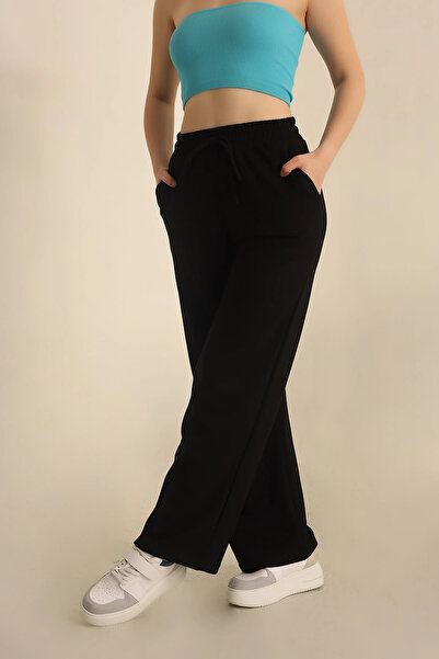 VıoShıne Pantaloni Palazzo de damă din material modal cu talie elastică