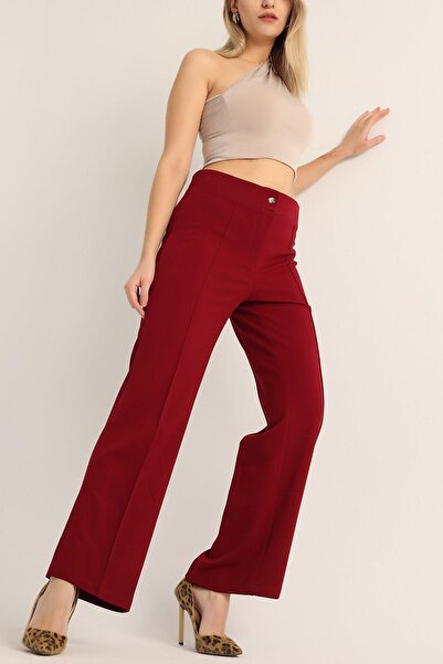 VıoShıne Pantaloni de damă cu talie înaltă - picior evazat cu iarbă