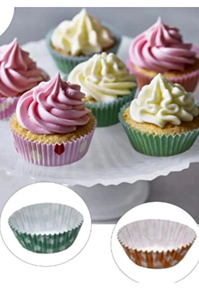 Rapithwin Muffin/Cupcake Pattern Paper Cake Mold Cake Capsule Large 40Pcs