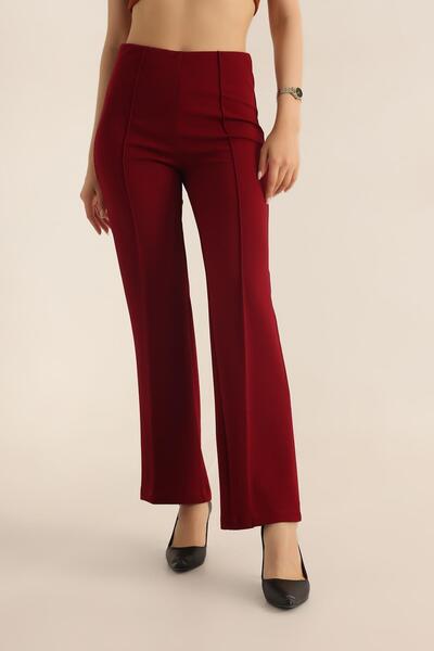 VıoShıne Pantaloni de damă din Lycra cu talie înaltă - Picior evazat cu iarbă