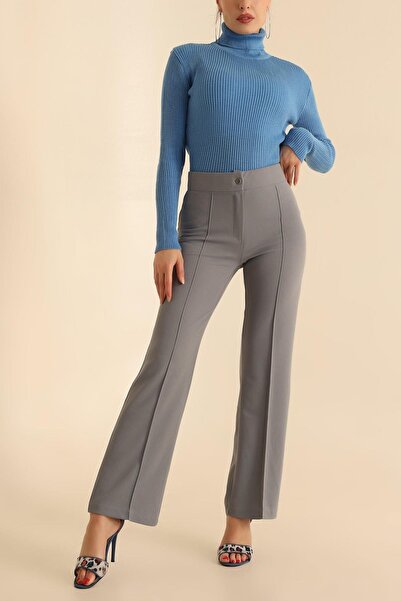 VıoShıne Pantaloni de damă cu talie înaltă - picior evazat cu iarbă