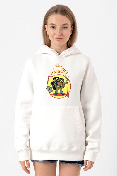Tshirthane The Umbrella Academy Team Analist White Women's 3Ip Hooded Sweatshirt