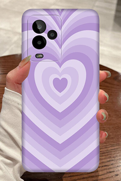 General Mobile GM 24 Pro Lila Kalp Desenli Kamera Korumalı HD Baskılı Silikon...