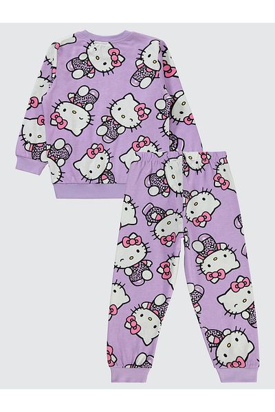 Hello Kitty Girl's Pajama Set for 10-13 Years - Digital Lavender