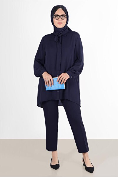 TRENDTESETTÜR Women's Dark Blue (Dark Blue) Classic Cut Pants 7593