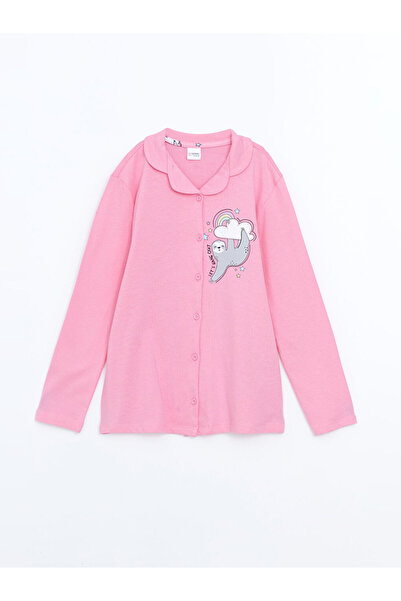 LC Waikiki Pink Shirt Collar Girl's Pajama Set