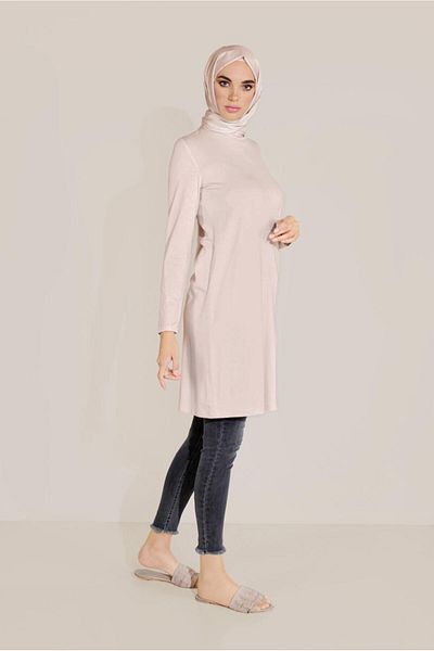 TRENDTESETTÜR Women's Powder Knitted Viscose Tunic 40825