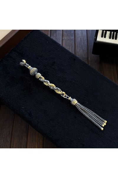 dergah tesbih Dome Design Handcrafted Silver Tassel