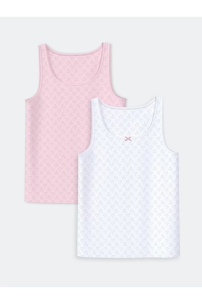 LC Waikiki New Season Crew Neck Girls' Undershirt 2 Pack - W40365Z4