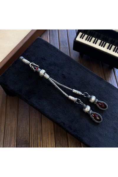 dergah tesbih 2-Piece Silver Kazaziye Knitted Whip