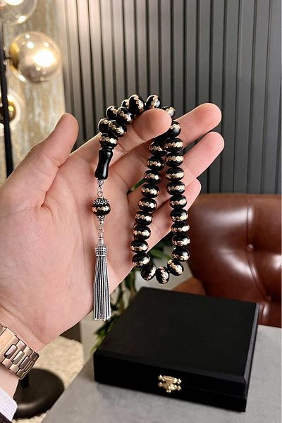dergah tesbih Ottoman Model Oltu Stone Rosary (8 X 12 mm)