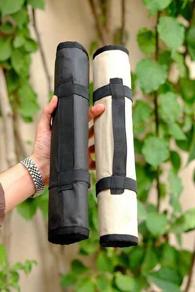 dergah tesbih 25 Channel Set of 2 Rosary Rolls - Black and White