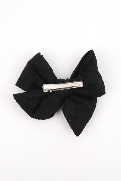 Le Mabelle Black Scallop Bow Girl's Clip Buckle