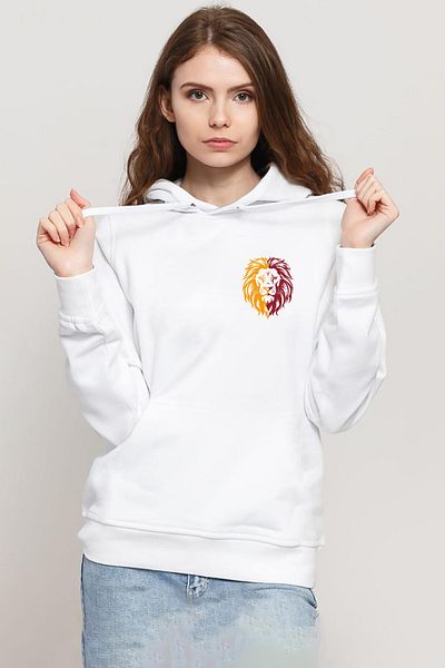 Tshirthane Yellow Red Leon White Women's 3Ip Hooded Sweatshirt