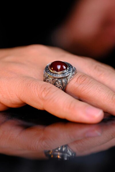 dergah tesbih Osmanlı Sıkma Kehribar Koleksiyonluk Gümüş Yüzük Usta El işçiliği (Keykubat)