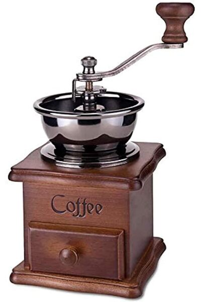 DubaiGallery Wooden Coffee Maker Classic Vintage Mill - Manual Hand Grinder C...