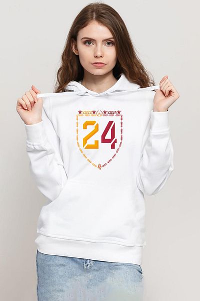 Tshirthane 24 Championship White Women's 3Ip Hooded Sweatshirt
