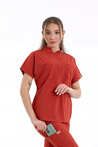 Brl Üniforma Uniformă chirurgicală pentru doctori și asistente, cu guler înal...