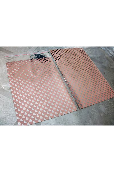 morlalem m 100 τεμάχια 19x21cm Μεταλλική ροζ καρδιά τυπωμένη τσάντα δώρου με ταινία, κοσμήματα αρραβώνων Mevlüt Henna Package