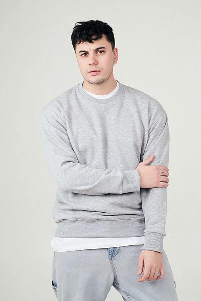 MBEY1989 Mbey Casual Crew Neck 3 Thread Slim Sweatshirt