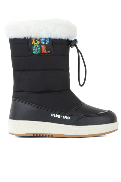Vojo Теплі водостійкі дитячі чоботи з хутром і блискавкою, чорні