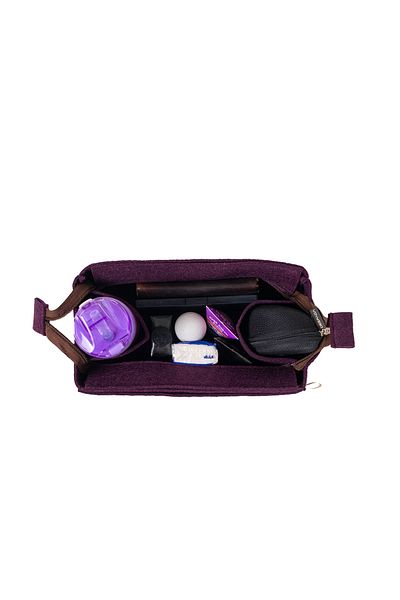 MARJİNAL W CLUB Dark Purple Fixed Zipper Bag Organizer