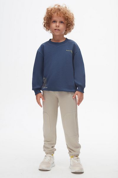 nk kids NK KIDS 47512 МОМЧЕШКИ СУИТШЪР В ЦВЕТЕН СИН