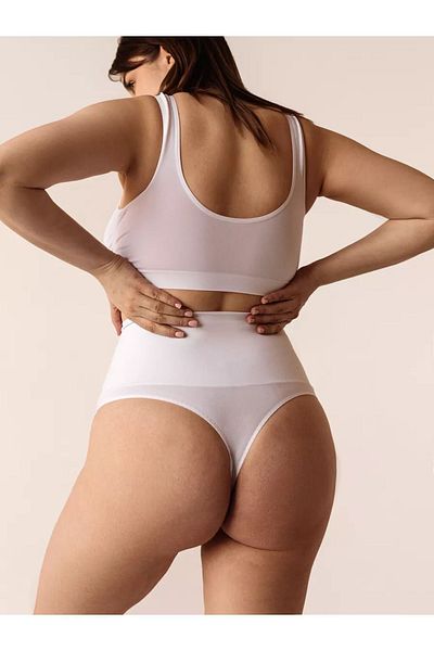 MİSTİRİK White Montela Model Corseted String Slip - Lower Abdominal Recovery Belly Effective