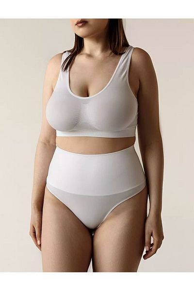MİSTİRİK Culoare Albă Montela Model Cusături Chiloți String Tricotat
