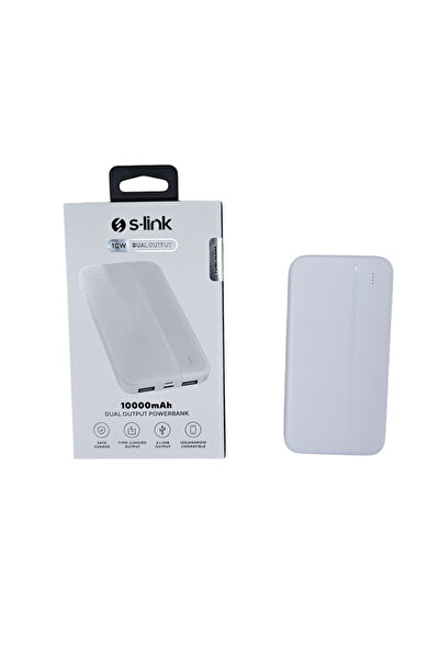Caglastore S-LINK POWERBANK siyah 10000mAh /10W DUAL OUTPUT