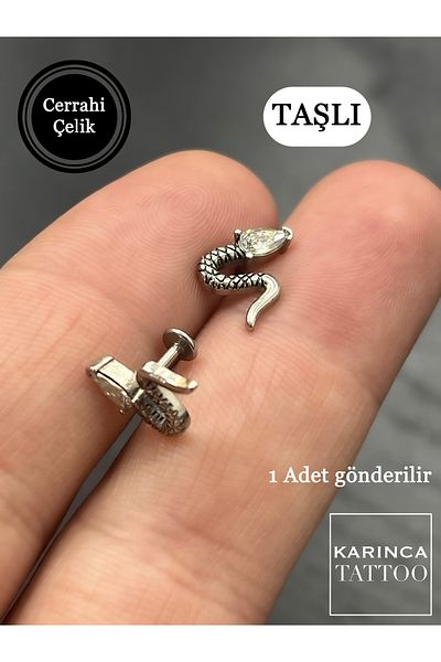 Karınca Piercing Ear Forward Helix Flat Conch Tragus Snake Piercing
