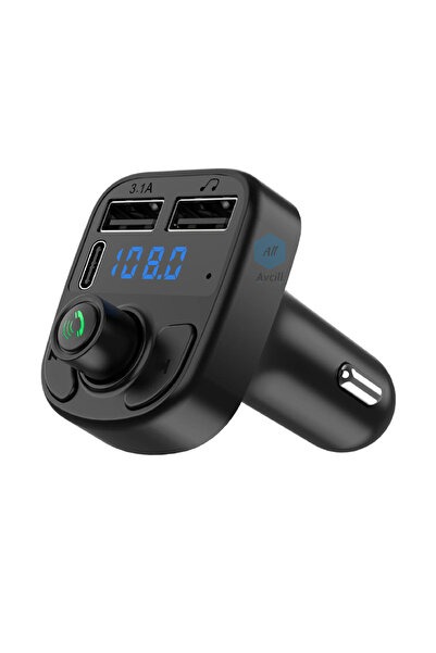 All Avcill 2025 Type-c Bt Araç Fm Transmitter Bluetooth Araç Kiti Mp3 Usb Oto Müzik Çalar Çakmaklık Girişli