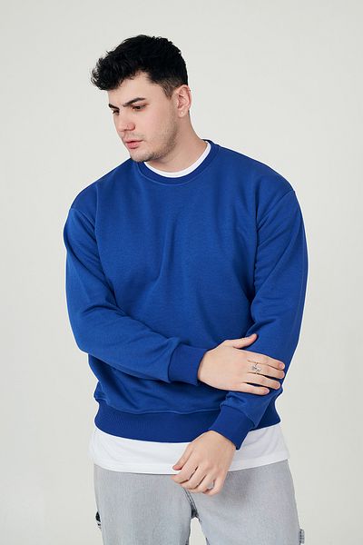 MBEY1989 MBEY Casual Crew Neck 3 Νήματα Λεπτό Φούτερ