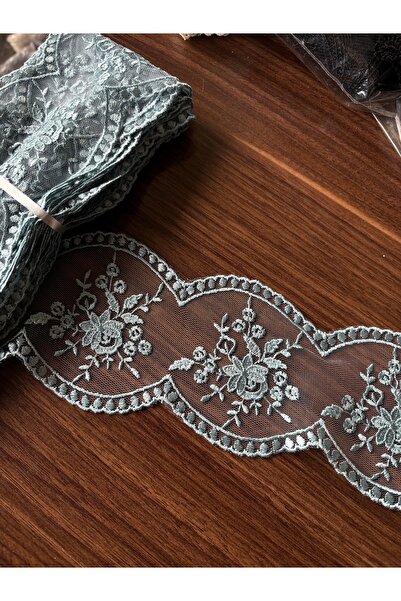 Butik Güpür klasik desen yeşil renk imza tekstil 9 Metre top