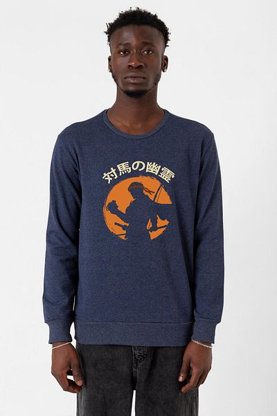 Tshirthane Ανδρικό φούτερ Ghost Of Tsushima The Island Ιαπωνικό indigo 2ip
