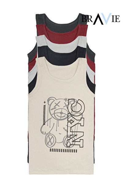 Bravie Кольоровий Nyc з написом Іграшковий ведмедик з малюнком Хлопчик Атлет 5 шт. в упаковці