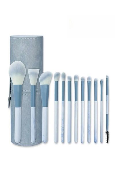 gaman Easy Portable 12 Pieces Soft Makeup Brush Set in Special Storage Box with Snaps
