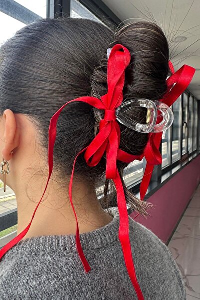 TAKIŞTIR Red Color Ribbon Figured Peg Buckle