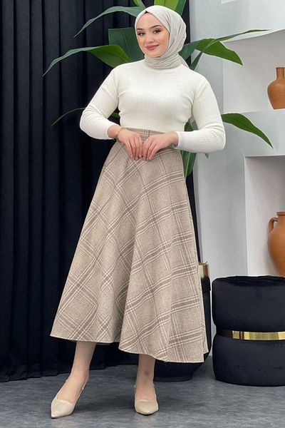 Tesettür Diyarı Γυναικεία φούστα Hijab με μαύρο σχέδιο