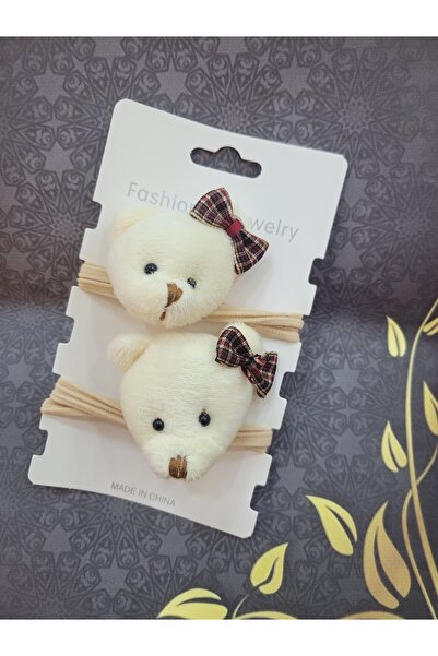 GÜLPEŞE Ελαστική αγκράφα 2 τεμαχίων βελούδινο αρκουδάκι