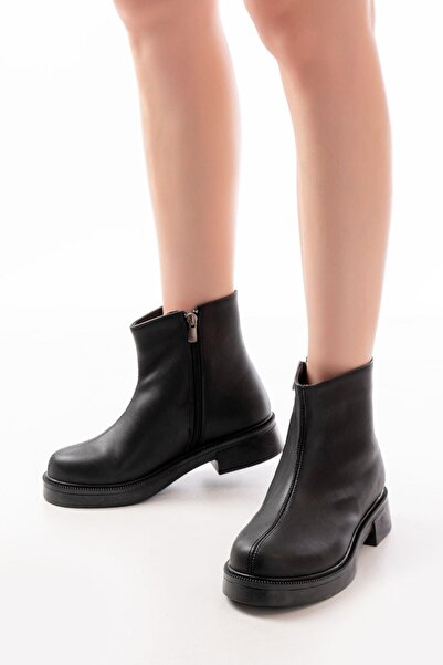 Aymood 02-3033 Μαύρες γυναικείες μπότες με φερμουάρ