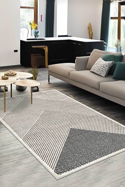 Decomia Home Covor digital anti-alunecare, lavabil, modern, cu dungi, pentru ...