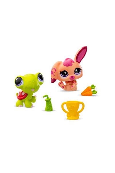 Hasbro Littlest Pet Shop Pack of 2 00587 G7 # 94-g7 # 95 Turtle-Rown