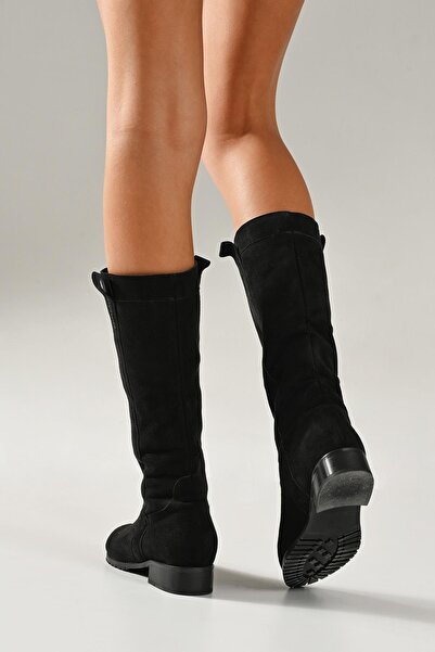 Beyond Γυναικείες Μαύρες Μπότες Folco με τακούνι 3cm Byndenv1029